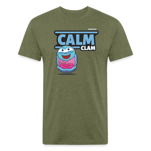 Calm Clam Character Comfort Adult Tee - heather military green