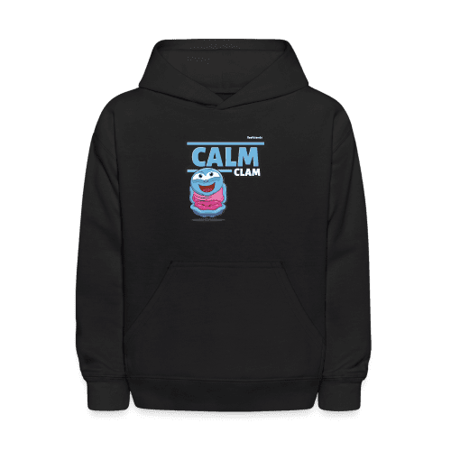 Calm Clam Character Comfort Kids Hoodie - black