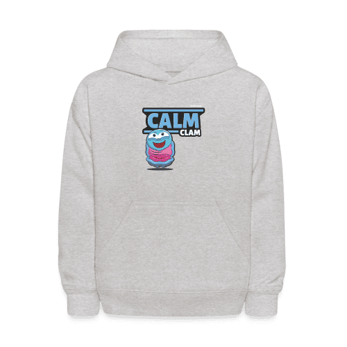 Calm Clam Character Comfort Kids Hoodie - heather gray