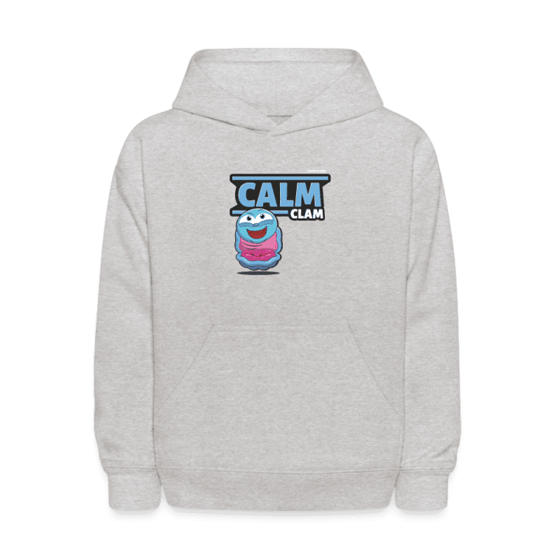 Calm Clam Character Comfort Kids Hoodie - heather gray