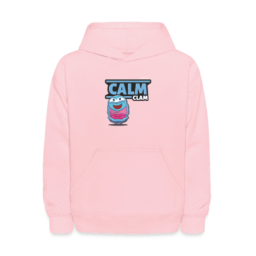 Calm Clam Character Comfort Kids Hoodie - pink