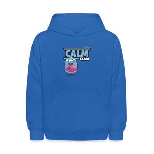 Calm Clam Character Comfort Kids Hoodie - royal blue