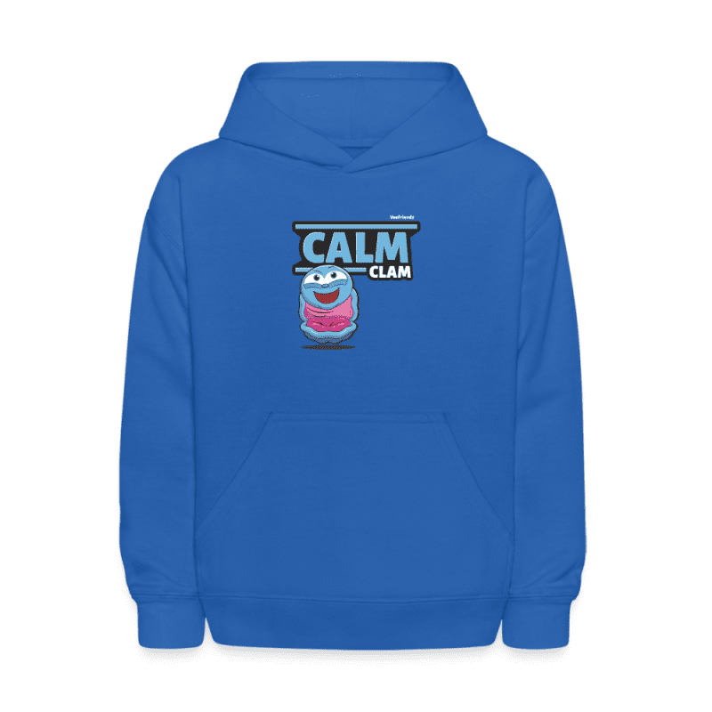 Calm Clam Character Comfort Kids Hoodie - royal blue