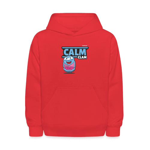 Calm Clam Character Comfort Kids Hoodie - red