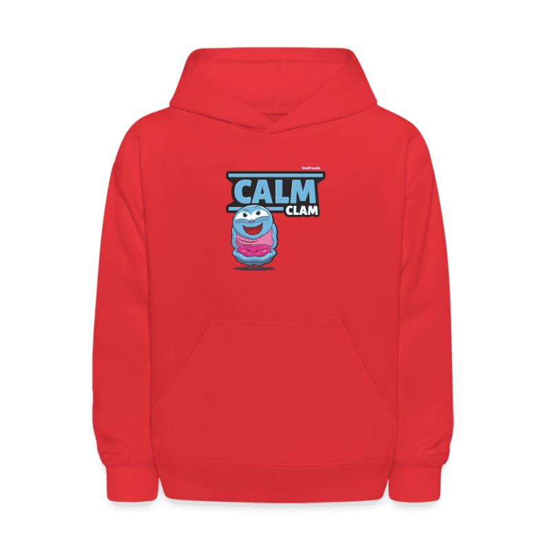 Calm Clam Character Comfort Kids Hoodie - red