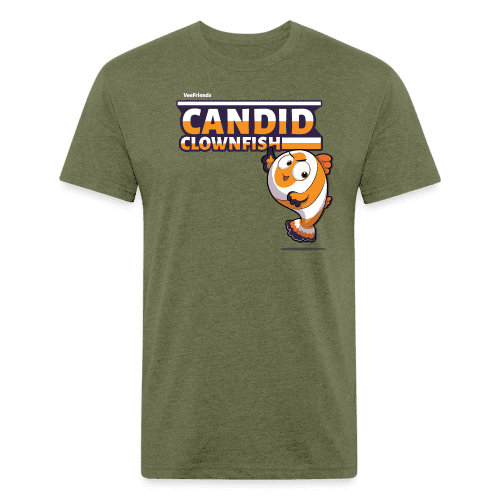 Candid Clownfish Character Comfort Adult Tee - heather military green