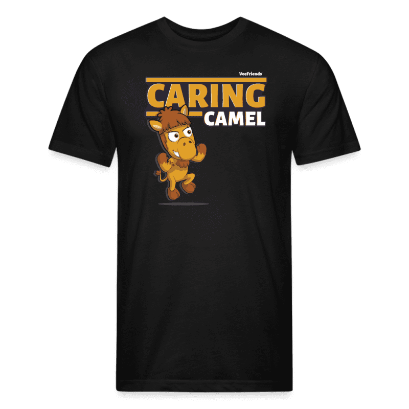 Caring Camel Character Comfort Adult Tee - black