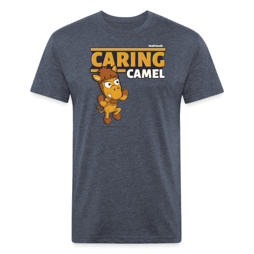 Caring Camel Character Comfort Adult Tee - heather navy