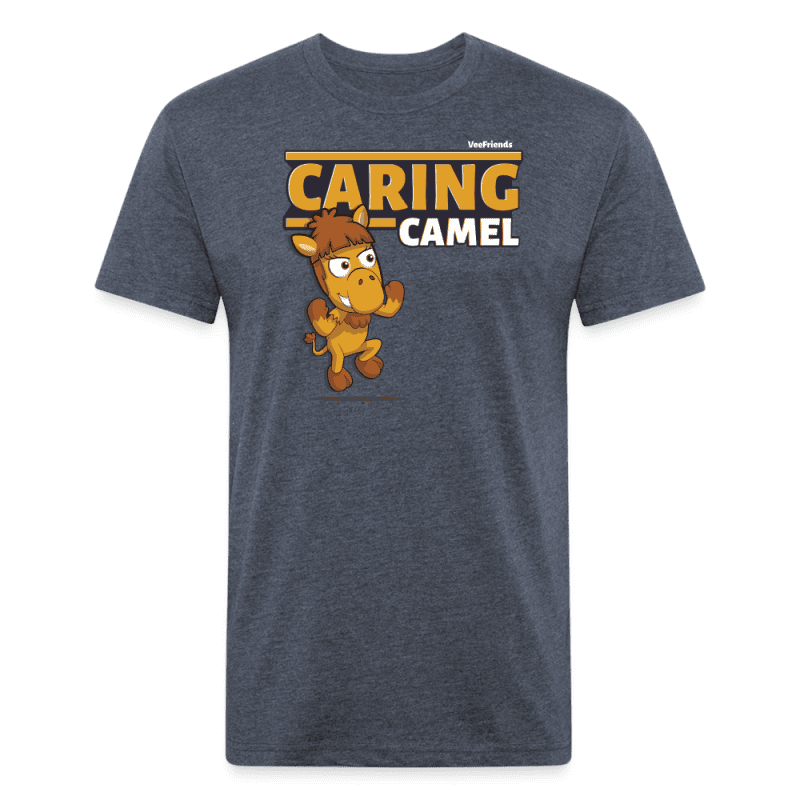 Caring Camel Character Comfort Adult Tee - heather navy