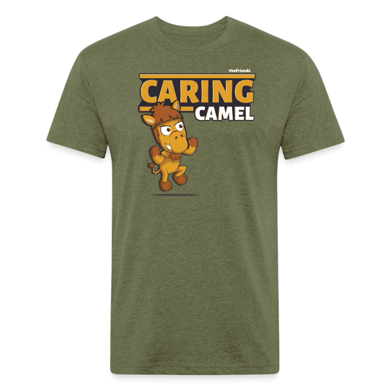 Caring Camel Character Comfort Adult Tee - heather military green