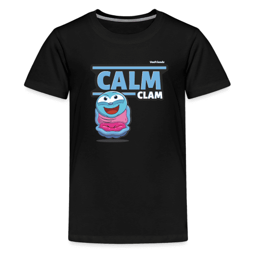 Calm Clam Character Comfort Kids Tee - black