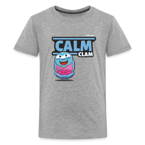 Calm Clam Character Comfort Kids Tee - heather gray