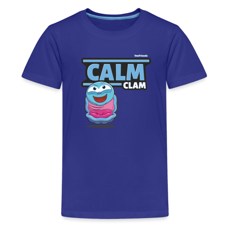 Calm Clam Character Comfort Kids Tee - royal blue