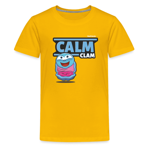 Calm Clam Character Comfort Kids Tee - sun yellow