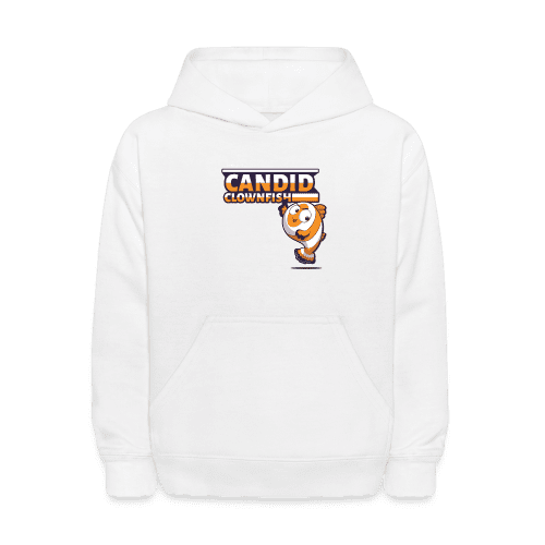 Candid Clownfish Character Comfort Kids Hoodie - white