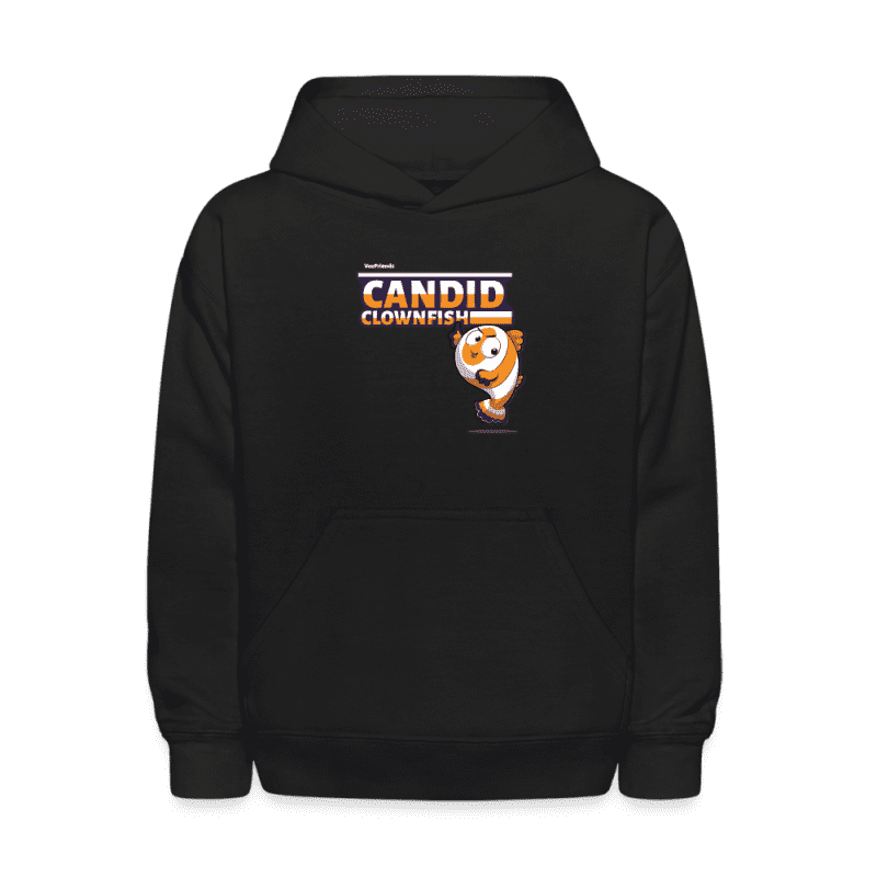 Candid Clownfish Character Comfort Kids Hoodie - black