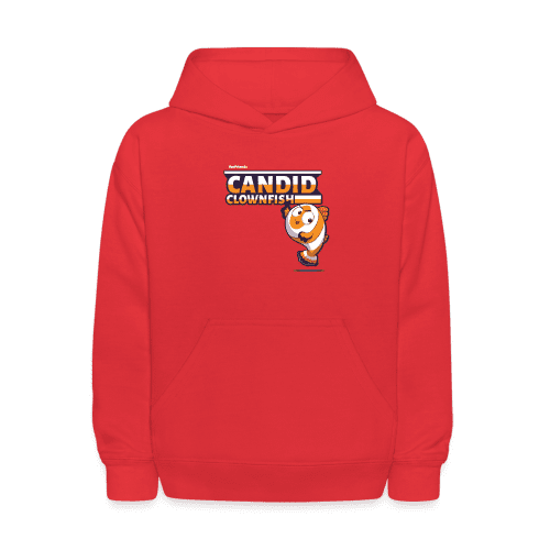 Candid Clownfish Character Comfort Kids Hoodie - red