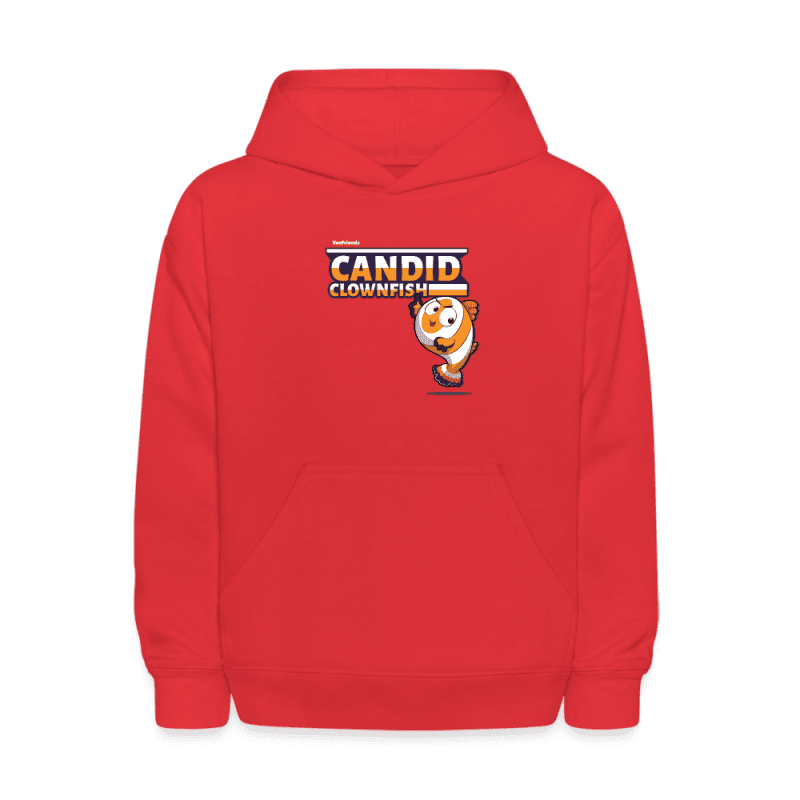 Candid Clownfish Character Comfort Kids Hoodie - red