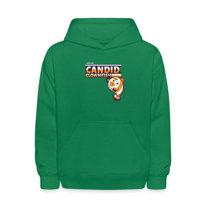 Candid Clownfish Character Comfort Kids Hoodie - kelly green