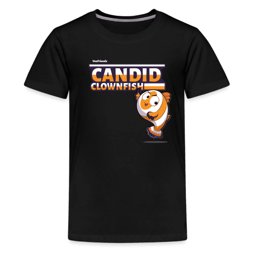 Candid Clownfish Character Comfort Kids Tee - black