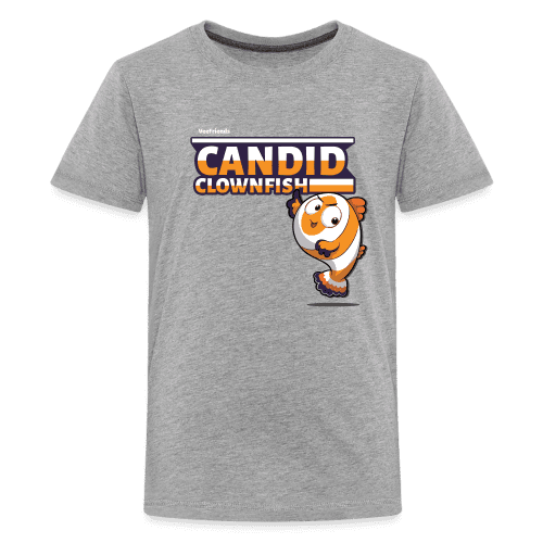 Candid Clownfish Character Comfort Kids Tee - heather gray