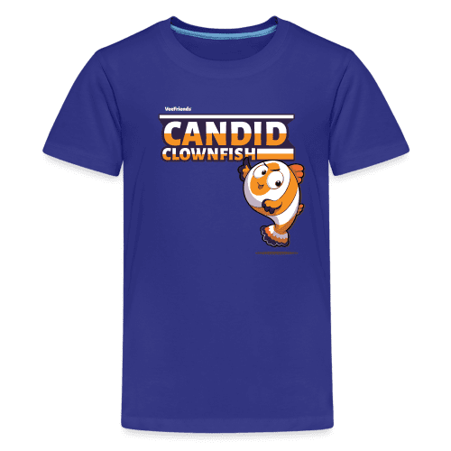 Candid Clownfish Character Comfort Kids Tee - royal blue