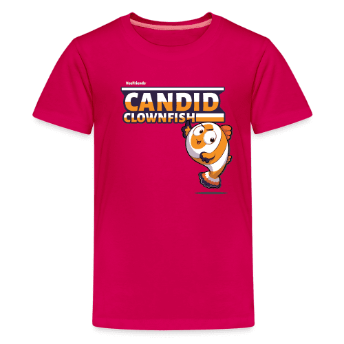 Candid Clownfish Character Comfort Kids Tee - dark pink