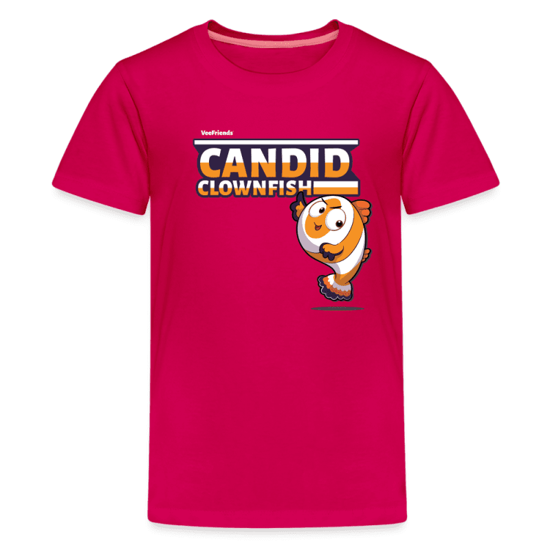 Candid Clownfish Character Comfort Kids Tee - dark pink