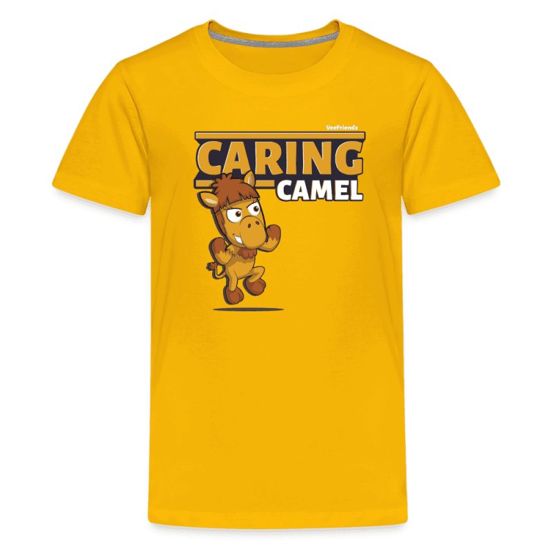 Caring Camel Character Comfort Kids Tee - sun yellow