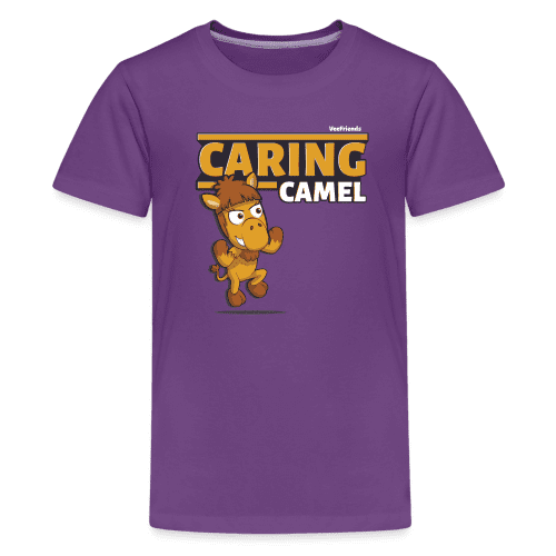 Caring Camel Character Comfort Kids Tee - purple