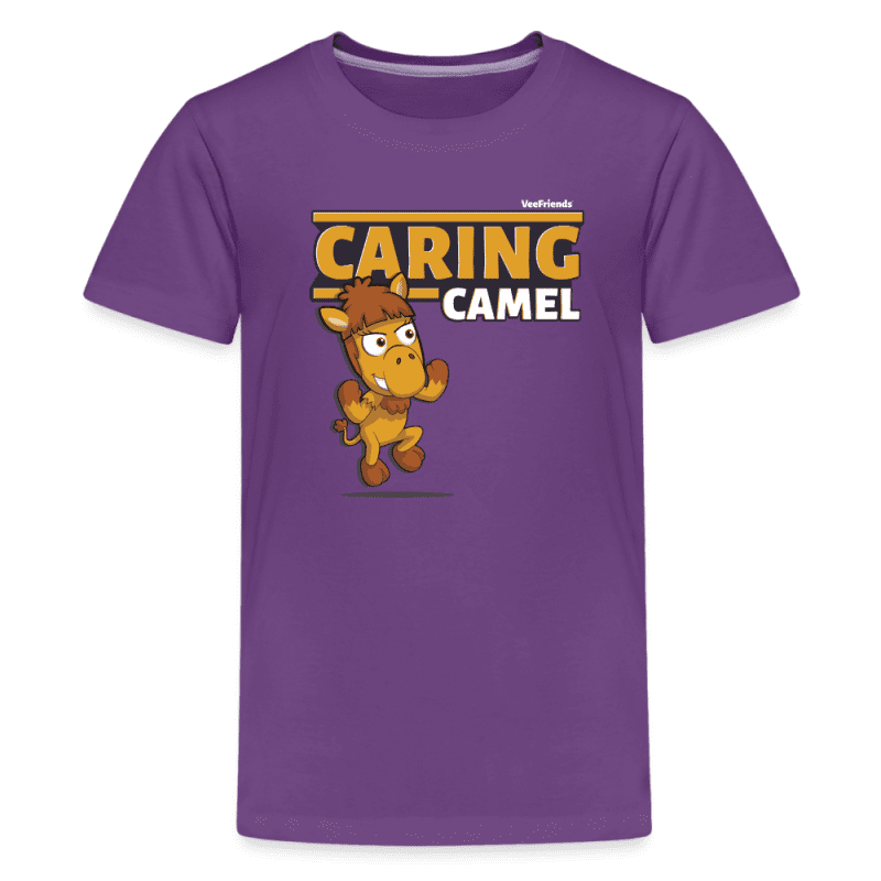 Caring Camel Character Comfort Kids Tee - purple