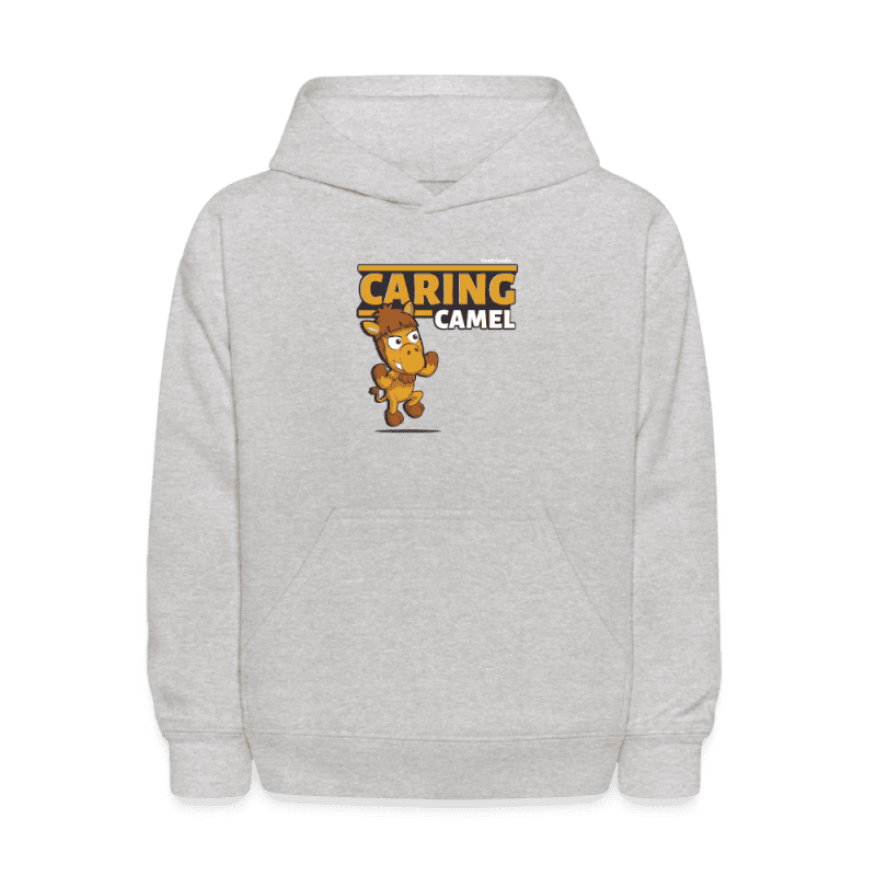 Caring Camel Character Comfort Kids Hoodie - heather gray