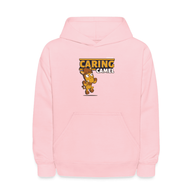 Caring Camel Character Comfort Kids Hoodie - pink