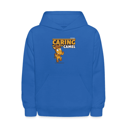 Caring Camel Character Comfort Kids Hoodie - royal blue