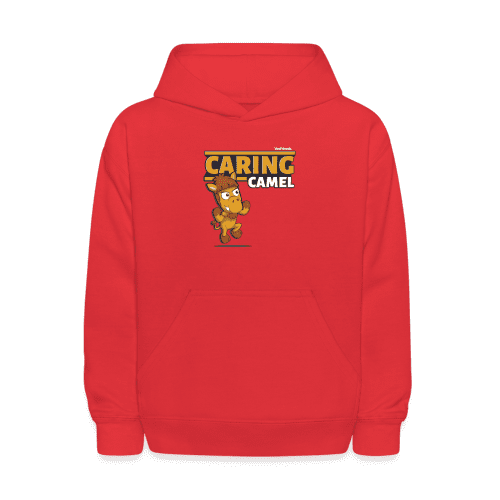 Caring Camel Character Comfort Kids Hoodie - red