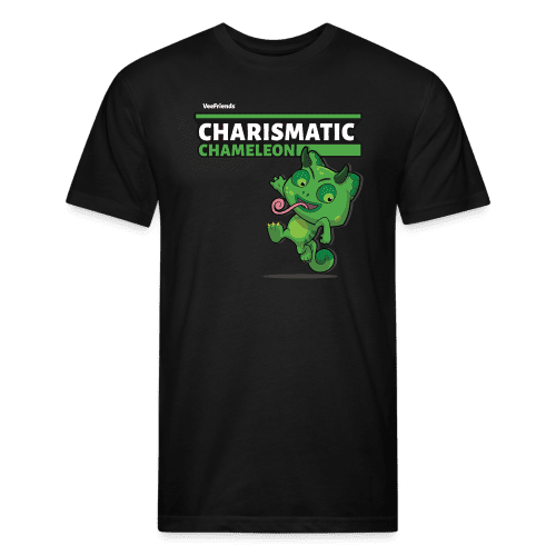 Charismatic Chameleon Character Comfort Adult Tee - black