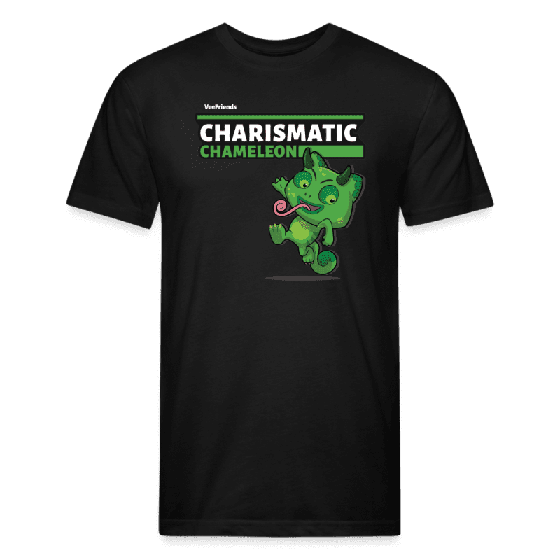 Charismatic Chameleon Character Comfort Adult Tee - black