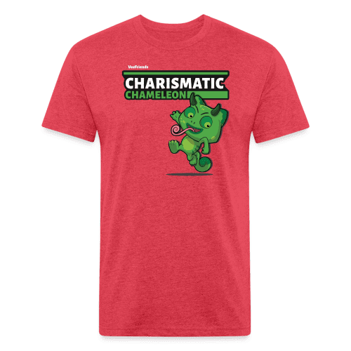 Charismatic Chameleon Character Comfort Adult Tee - heather red