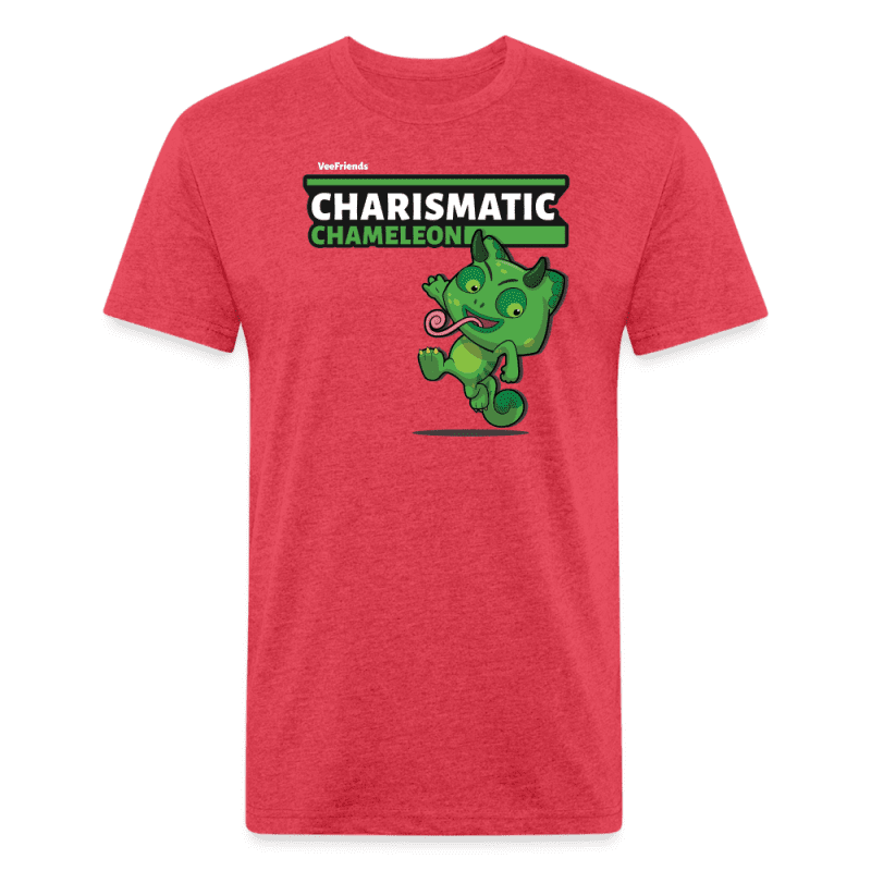 Charismatic Chameleon Character Comfort Adult Tee - heather red