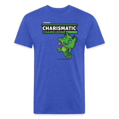 Charismatic Chameleon Character Comfort Adult Tee - heather royal