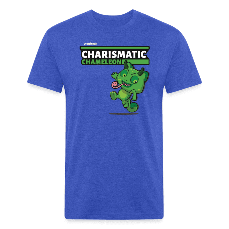 Charismatic Chameleon Character Comfort Adult Tee - heather royal