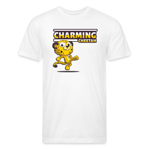 Charming Cheetah Character Comfort Adult Tee - white