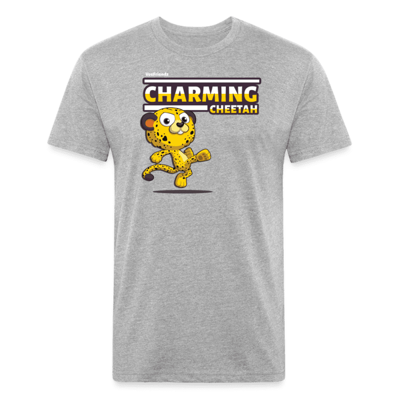 Charming Cheetah Character Comfort Adult Tee - heather gray