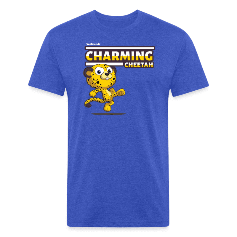 Charming Cheetah Character Comfort Adult Tee - heather royal