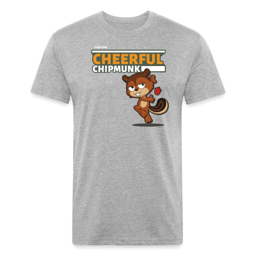 Cheerful Chipmunk Character Comfort Adult Tee - heather gray