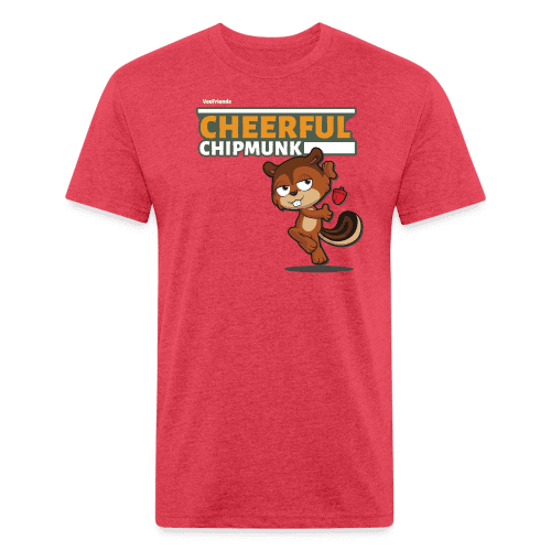 Cheerful Chipmunk Character Comfort Adult Tee - heather red