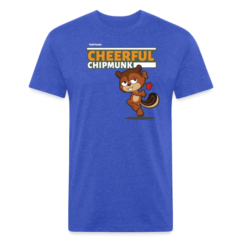 Cheerful Chipmunk Character Comfort Adult Tee - heather royal