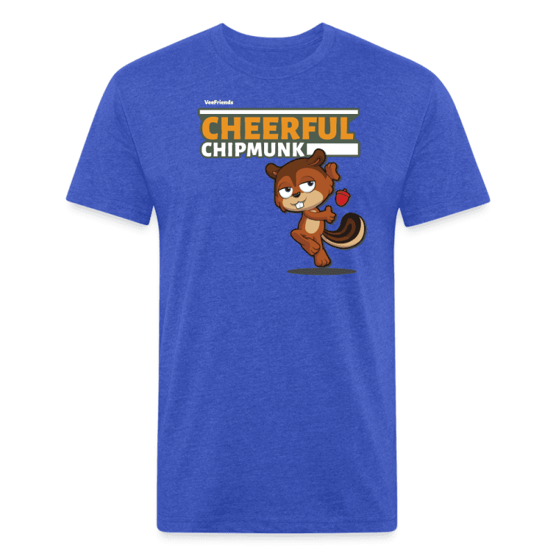 Cheerful Chipmunk Character Comfort Adult Tee - heather royal