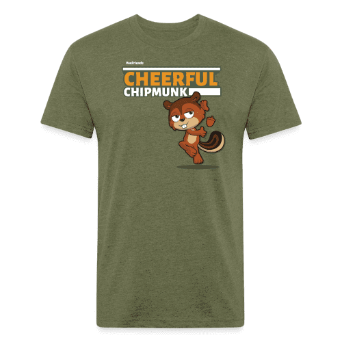 Cheerful Chipmunk Character Comfort Adult Tee - heather military green