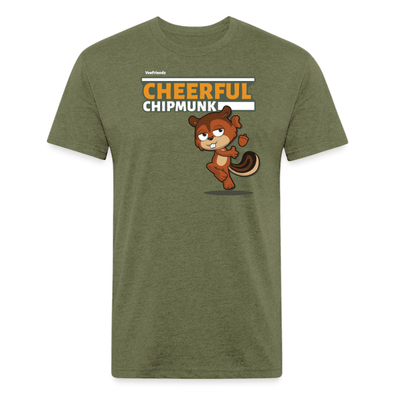 Cheerful Chipmunk Character Comfort Adult Tee - heather military green